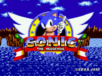 Sonic The Hedgehog title Screen