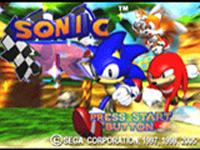 Sonic R title Screen